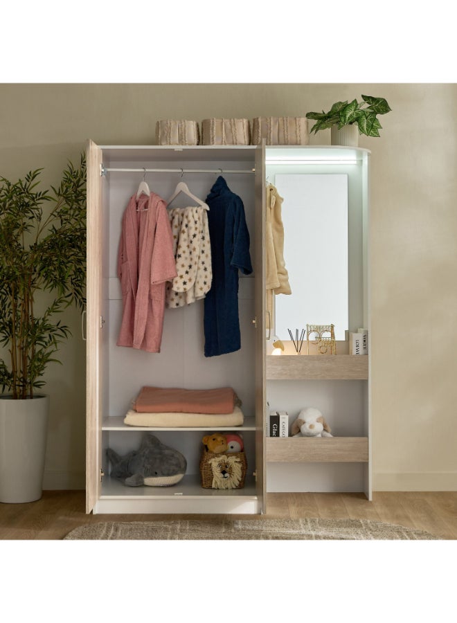 Home Box خزانة فانيليا ذات بابين مع رفوف مفتوحة للبالغين - Image 3